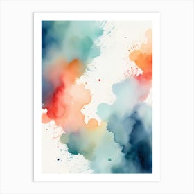 Watercolor Splatters 2 Art Print