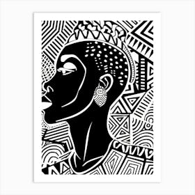 Afro African Woman Art Print