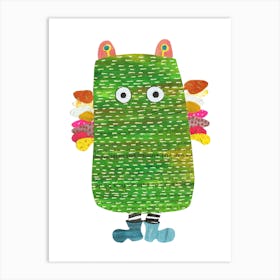 Green Monster That Is Actually Very Cute Art Print