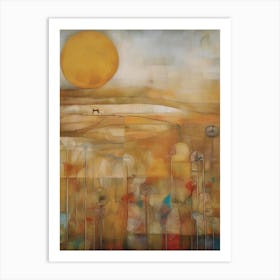 Sunset In The Field 37 Art Print