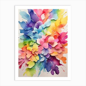 Watercolor Flowers 3 Art Print