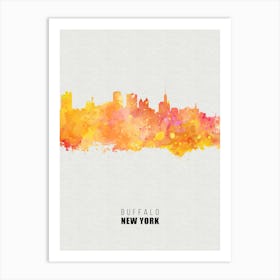 Buffalo New York City watercolor Art Print