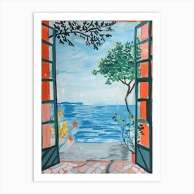 Travel Poster Happy Places Cinqueterre 3 Art Print