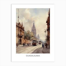 Guadalajara Watercolor 2travel Poster Art Print