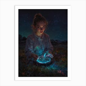 Girl In The Night Art Print