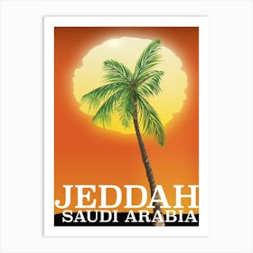 Jeddah Saudi Arabia Travel poster Art Print