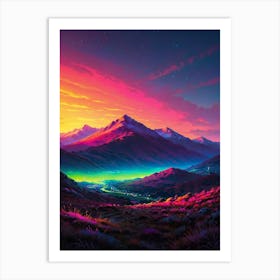 Rainbow Landscape Art Print