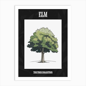 Elm Tree Pixel Illustration 2 Poster Art Print