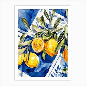 Lemons And Olives Art Print