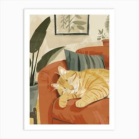 Cat In The Living Room 1 Art Print