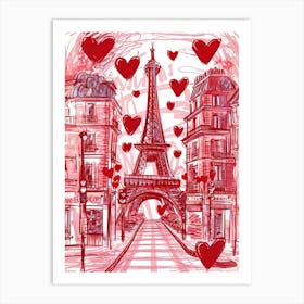 Paris Valentine'S Day Art Print