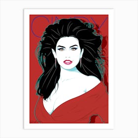 Cindy in Red - Retro 80s Style Art Print