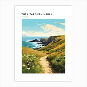 The Lizard Peninsula Coastal Path England 3 Hiking Trail Landscape Poster Art Print