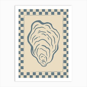 Oyster with Checkered Border Art Print