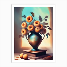 Apricots In A Vase Art Print