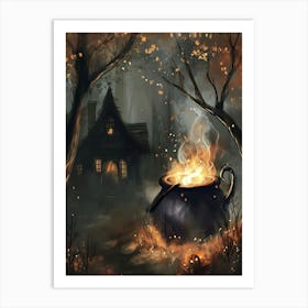 Halloween Cauldron Art Print