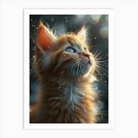 Kitten With Blue Eyes Art Print