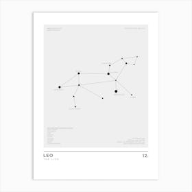 Leo Sign Constellation Zodiac Art Print