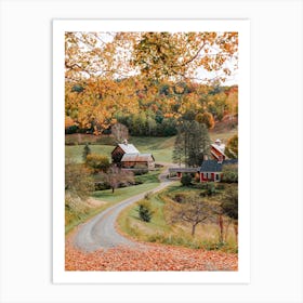 Driveway To Fall Farmstead Art Print