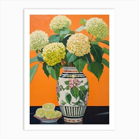 Flowers In A Vase Still Life Painting Hydrangea 6 Art Print