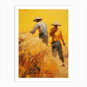Hay Harvesters Art Print