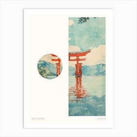 Miyajima Japan 6 Cut Out Travel Poster Art Print