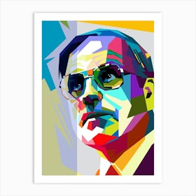 Helmut Josef Michael Kohl Chancellor Of Germany Pop Art WPAP Art Print