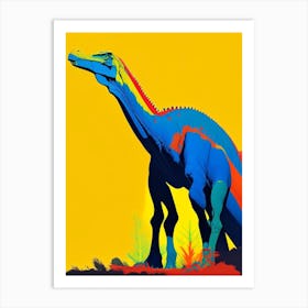 Saurophaganax 1 Primary Colours Dinosaur Art Print