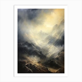 'Clouds And Mountains' Art Print