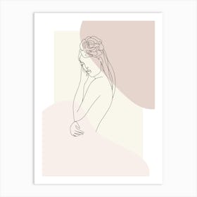 Illustration Of A Woman Art Print