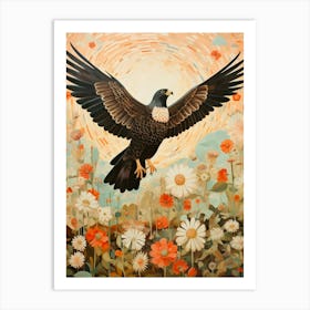 Crested Caracara 3 Detailed Bird Painting Art Print