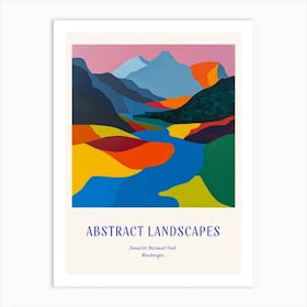 Colourful Abstract Durmitor National Park Montenegro 1 Poster Blue Art Print