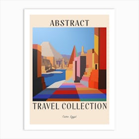 Abstract Travel Collection Poster Cairo Egypt 3 Art Print