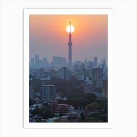 Sunset In Tokyo 5 Art Print