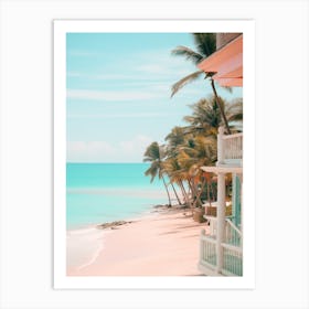 Karon Beach Phuket Thailand Turquoise And Pink Tones 4 Art Print