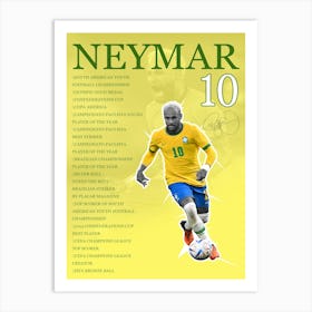 Neymar Jr Brazil 1 Art Print