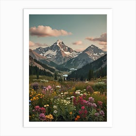 Wildflowers In The Mountains Art Print