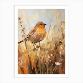 Bird Painting Robin 2 Art Print