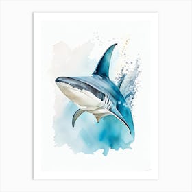 Zebra Shark Watercolour Art Print