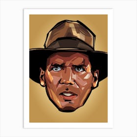 Indiana Jones Head Art Print