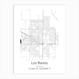 Los Banos,United States Minimalist Map Poster