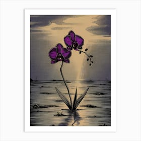 Purple Orchids Art Print