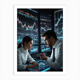 Stock Market Trading Concept Art Print