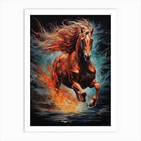 A Horse Painting In The Style Of Surrealistic Techniques1 Art Print