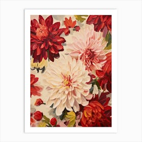 Red Flower Impressionist Painting 10 Art Print