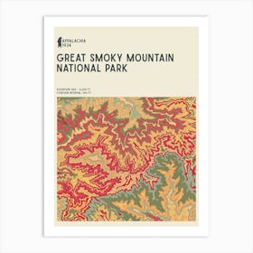 Great Smoky Mountain National Park Series Tennessee Usa Art Print
