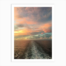 Sunset from the Ship Art Print