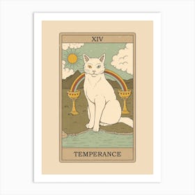 Temperance   Cats Tarot Art Print
