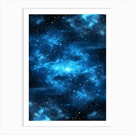 Blue Nebula 4 Art Print