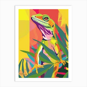 Lizard Modern Gecko Illustration 2 Art Print